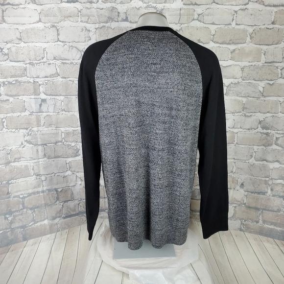 Gap Marled Knit Crewneck Sweater Gray Black XL - Picture 10 of 14